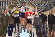 Le podium du Cyclo-Cross de Sablé
